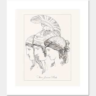 Three Grecian Heads Posters and Art